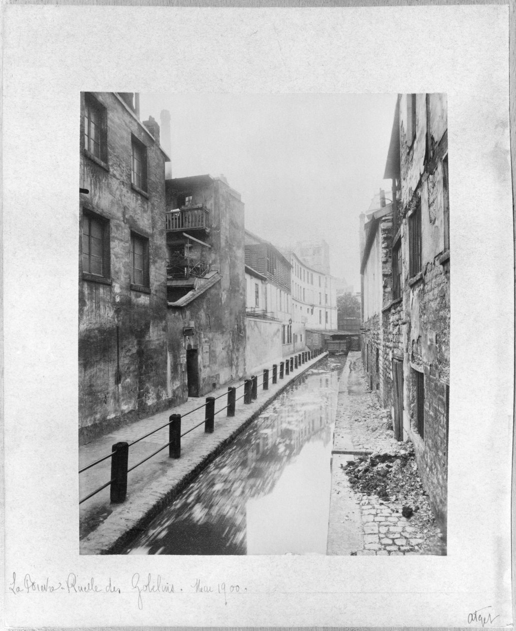The Bievre, Ruelle des Gobelins, Paris, mai 1900 av Eugène Atget