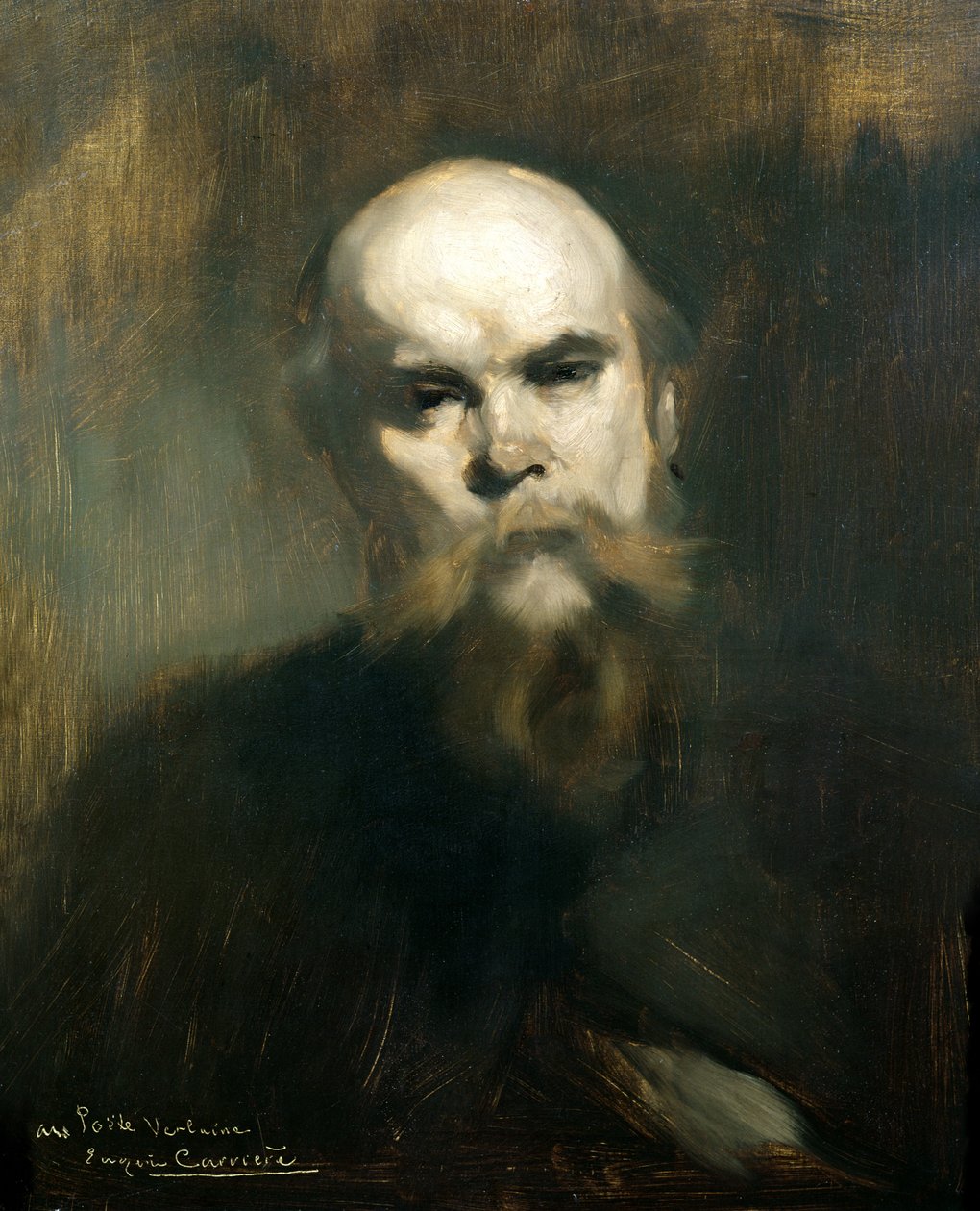 Portrett av Paul Verlaine (1844-96) 1890 av Eugène Carrière
