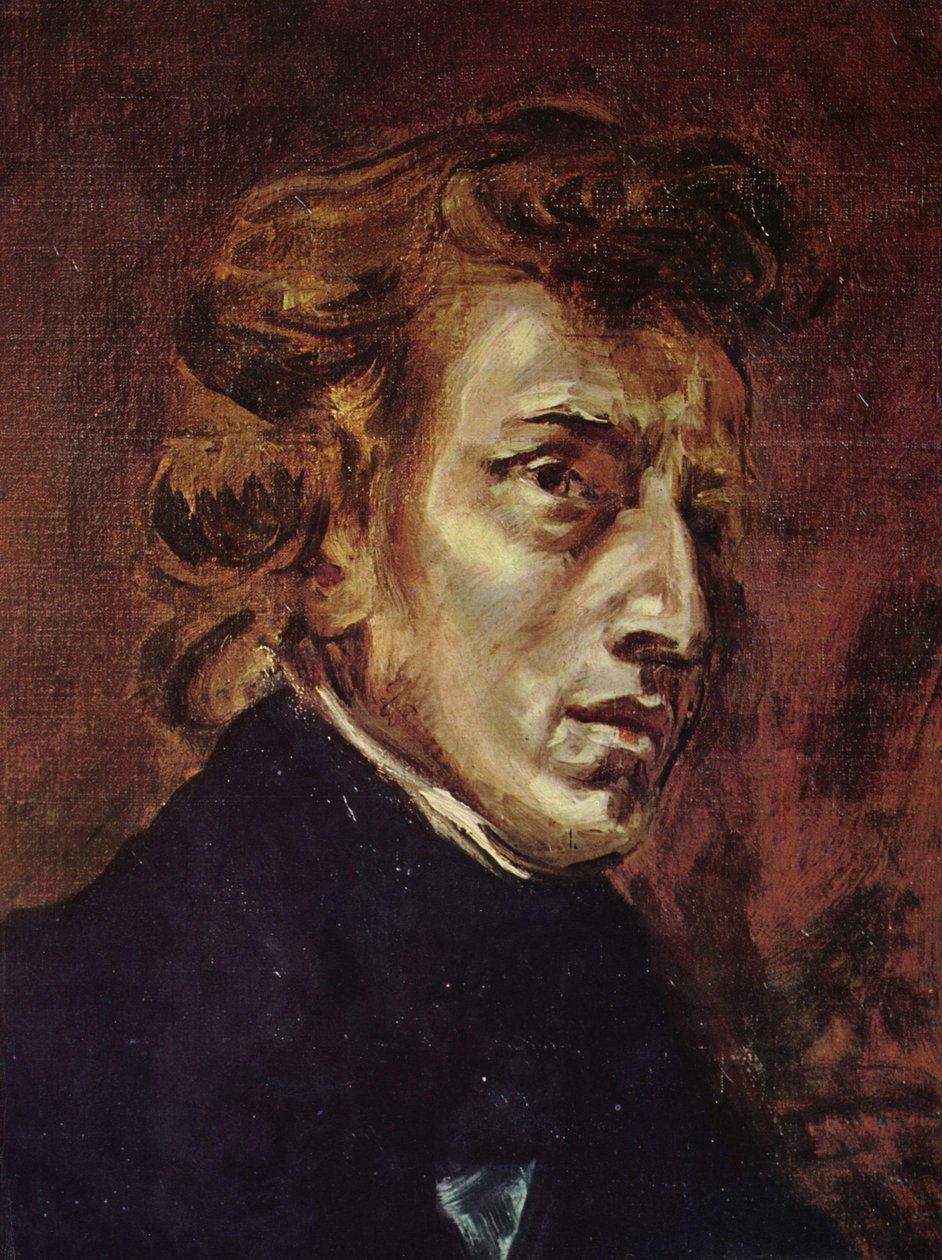 Portrett av Frédéric Chopin av Ferdinand Victor Eugene Delacroix