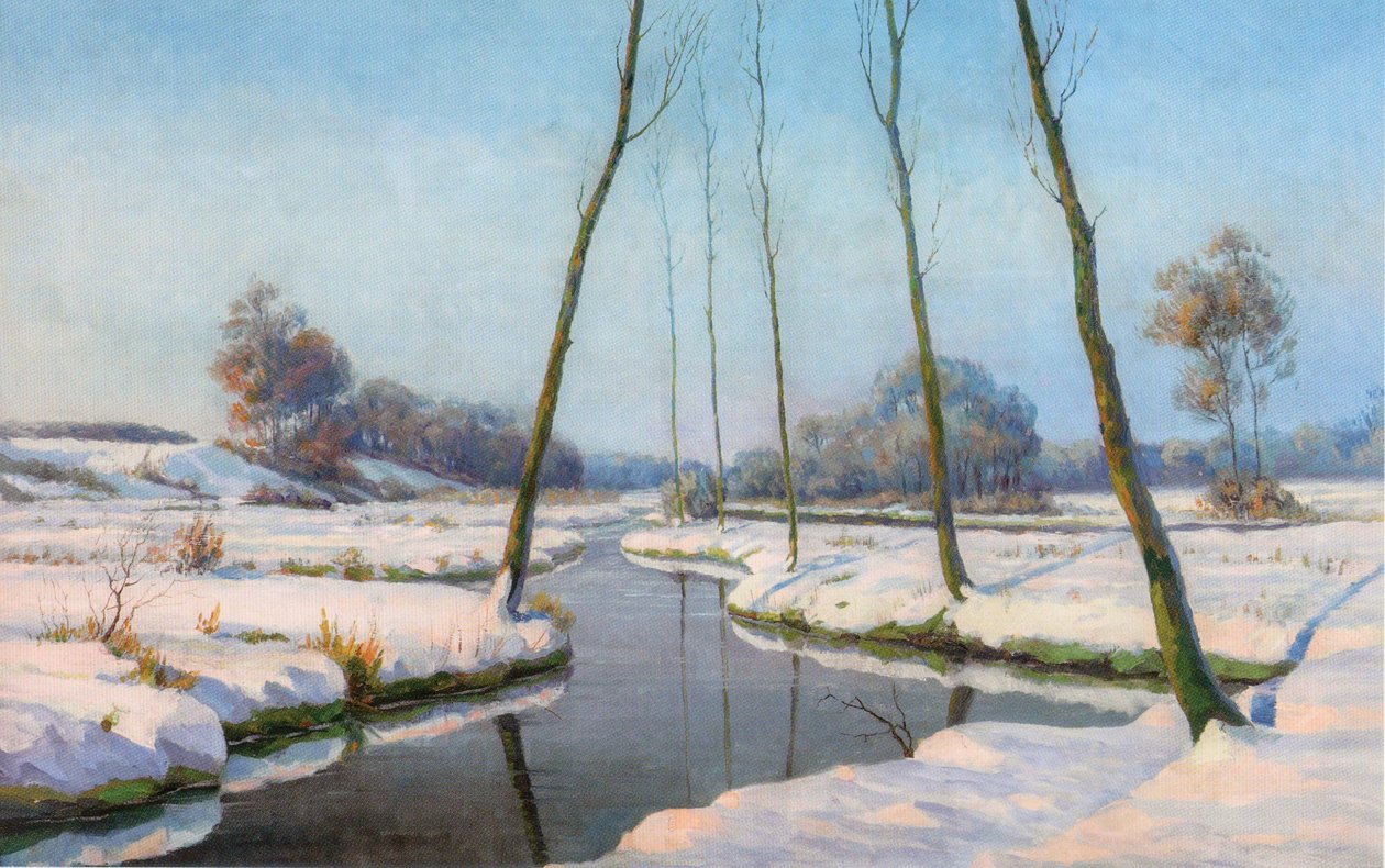 Snødekt landskap av Eugène Mousset