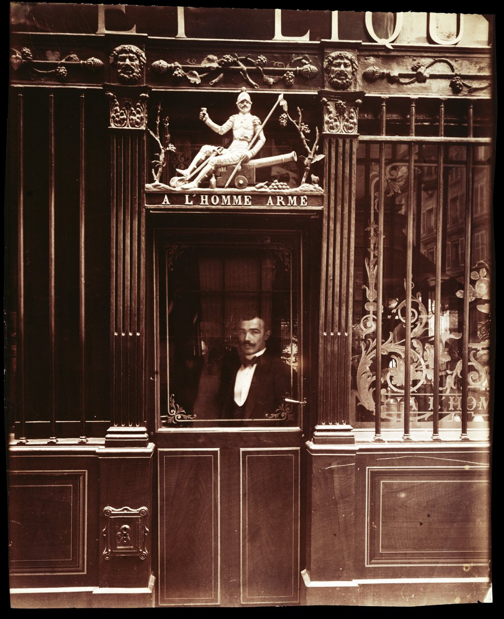 Studie av Paris Cafe av Eugène Atget