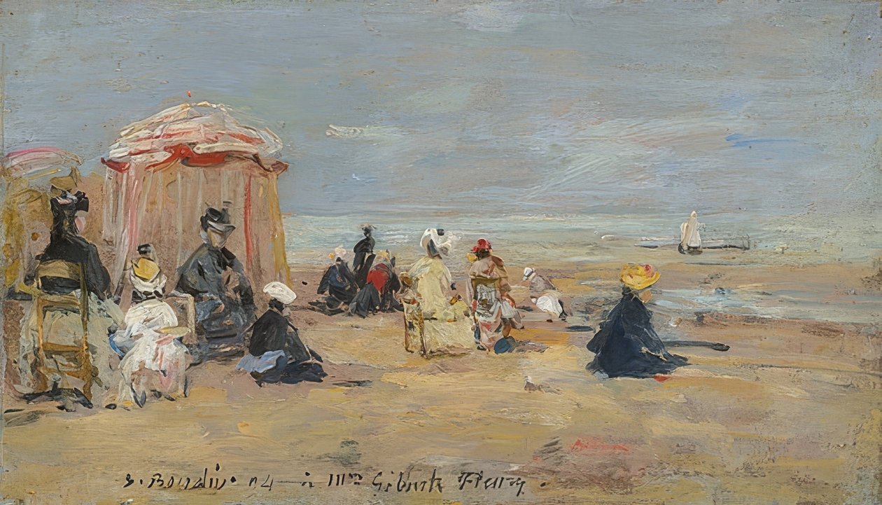 På stranden. 1894 av Eugene Louis Boudin