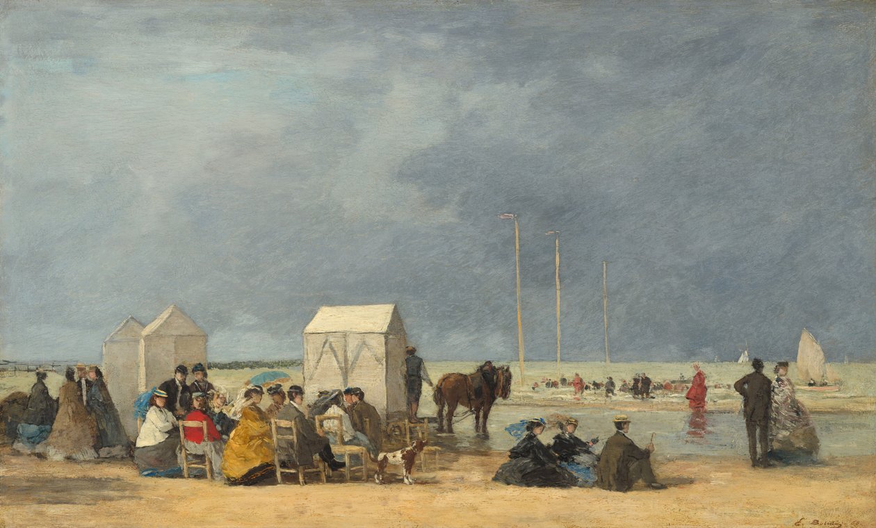 Badetid på Deauville av Eugène Boudin