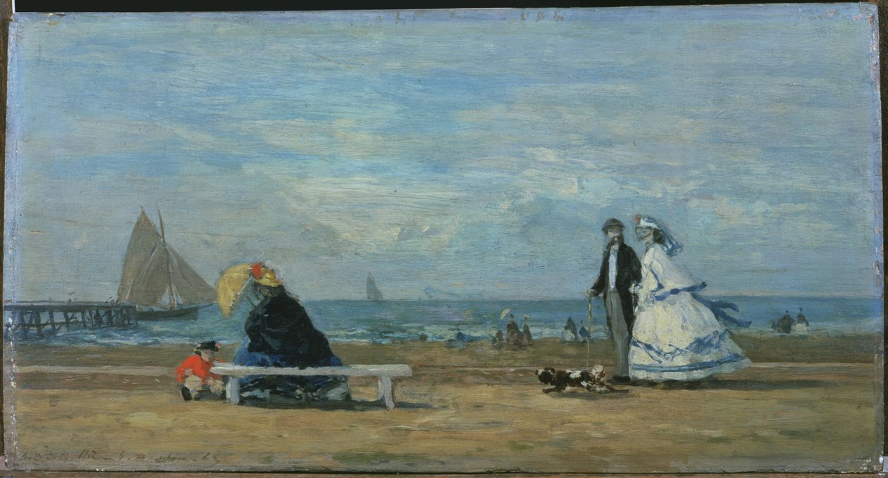 Stranden ved Trouville av Eugene Louis Boudin