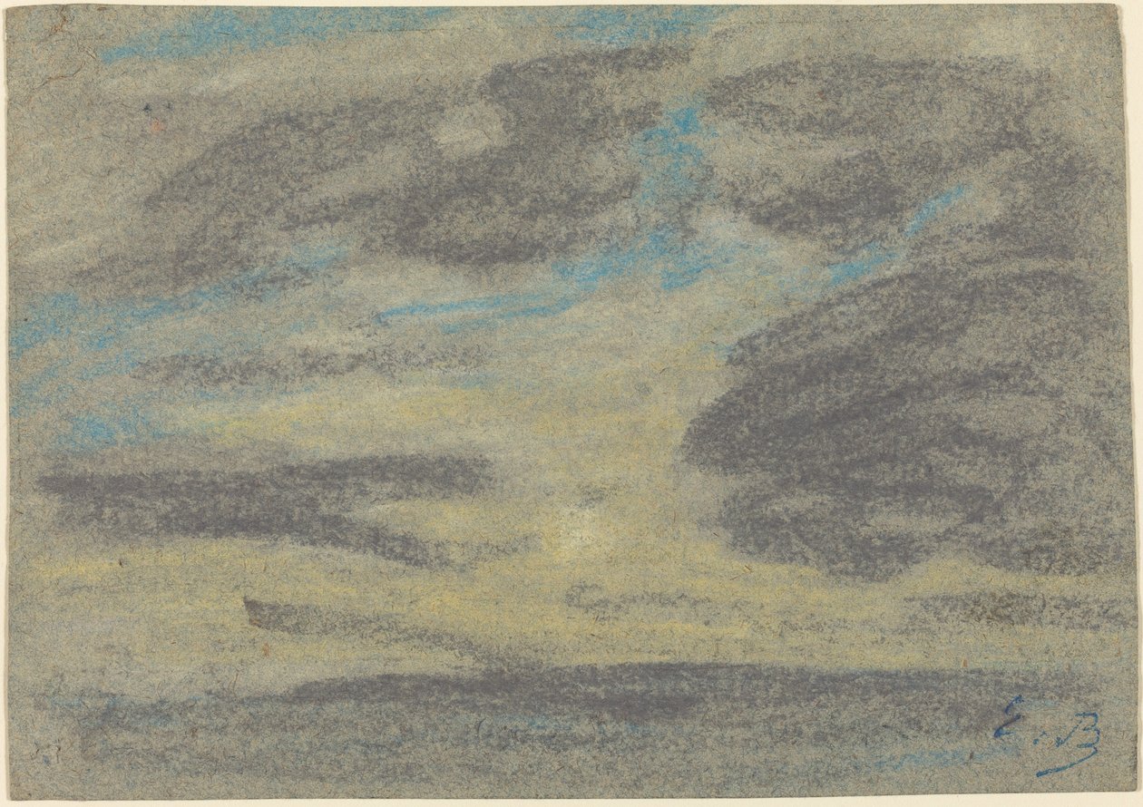Skyer over havet av Eugène Boudin