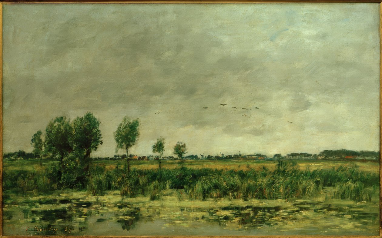 Fortøy ved Honfleur av Eugene Louis Boudin
