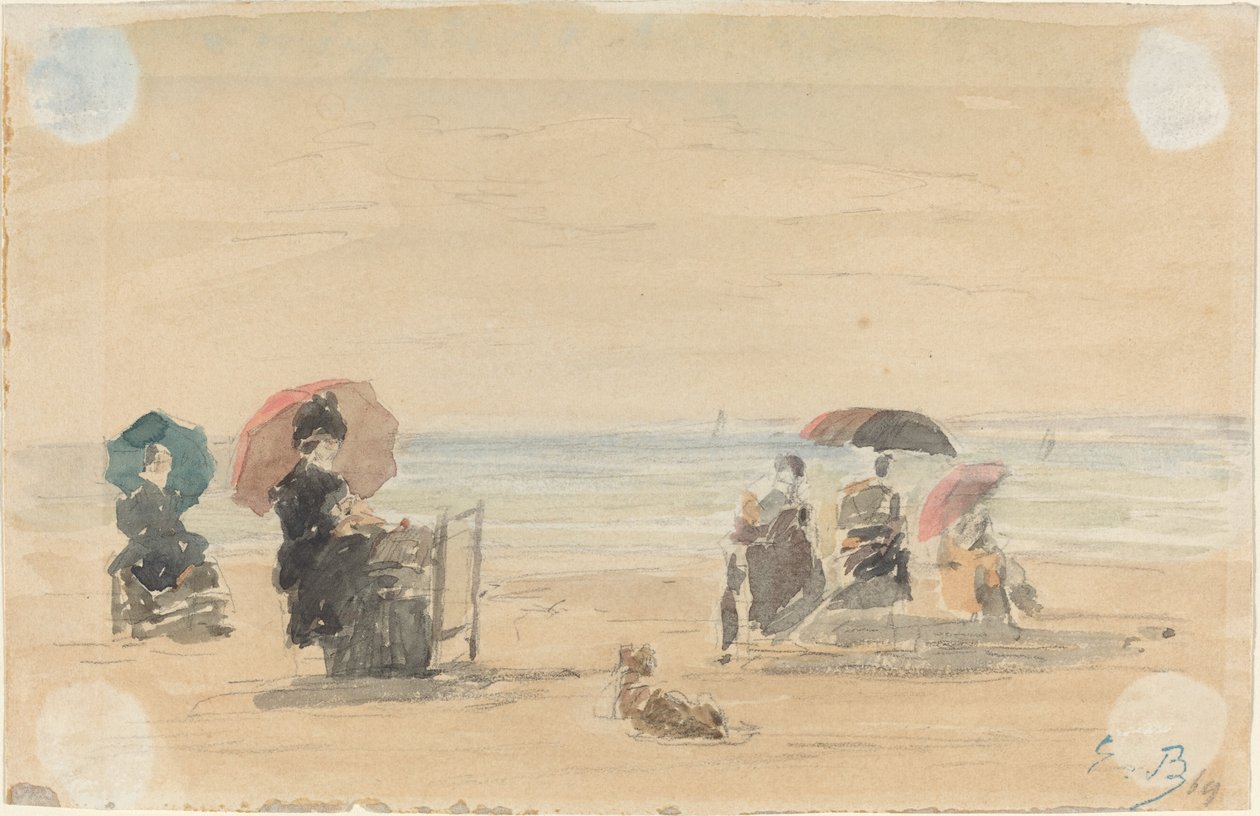 Solskjermer, Trouville av Eugène Boudin
