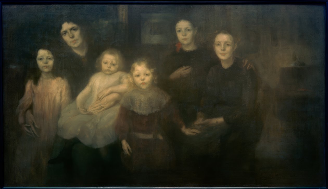 Familien til kunstneren av Eugène Carrière