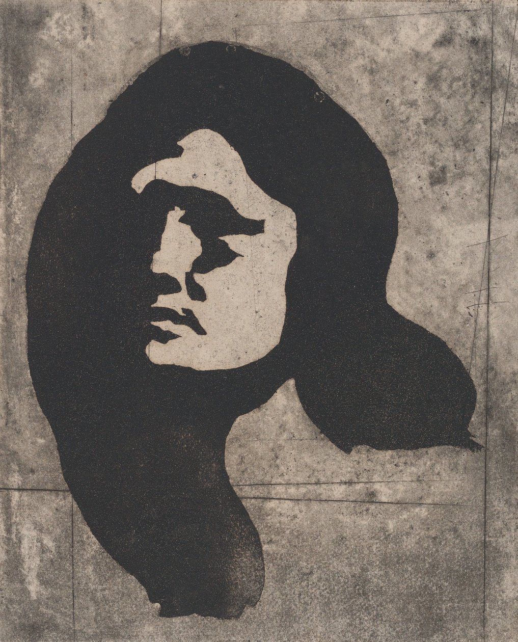 Hodet til en kvinne, ca. 1904. av Eugène Carrière