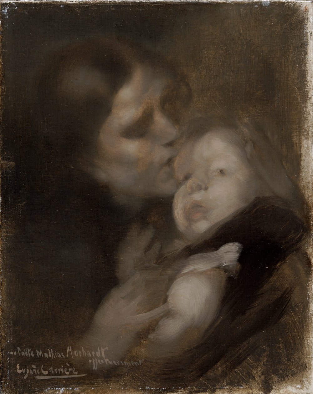 'Mor og barn', c1890 av Eugène Carrière