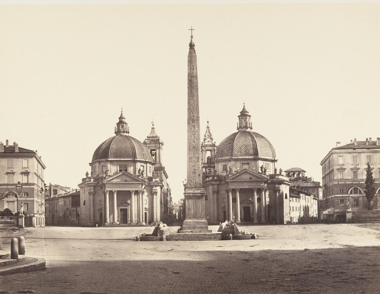 Piazza del Popolo, 1848-52. av Eugène Constant