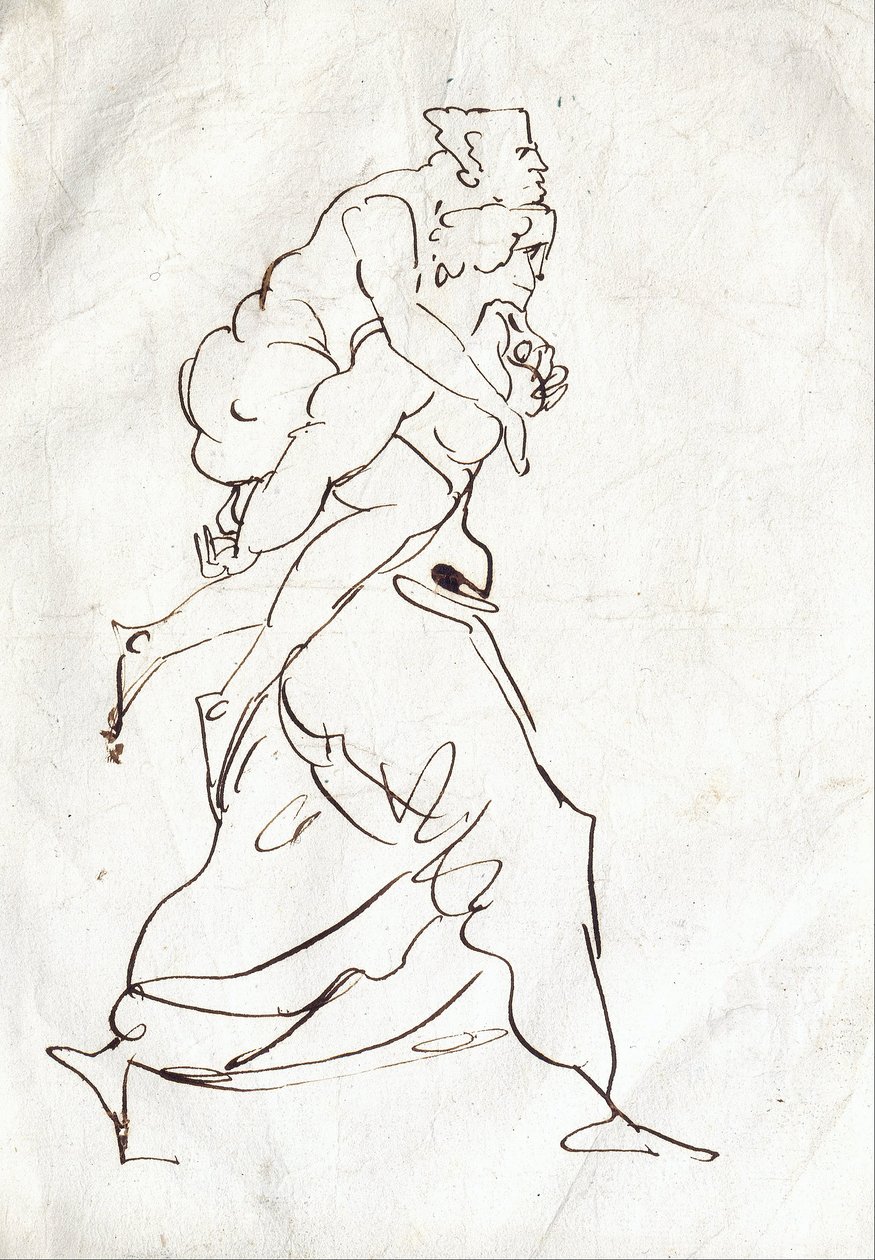 Aeneas og Anchises av Ferdinand Victor Eugene Delacroix
