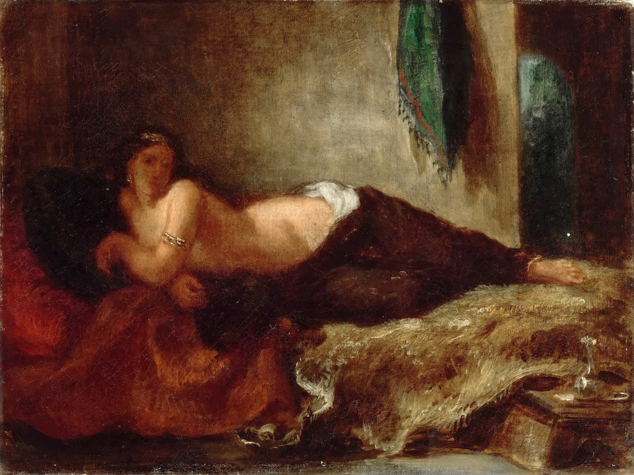 En odalisk, ca. 1849 av Eugène Delacroix