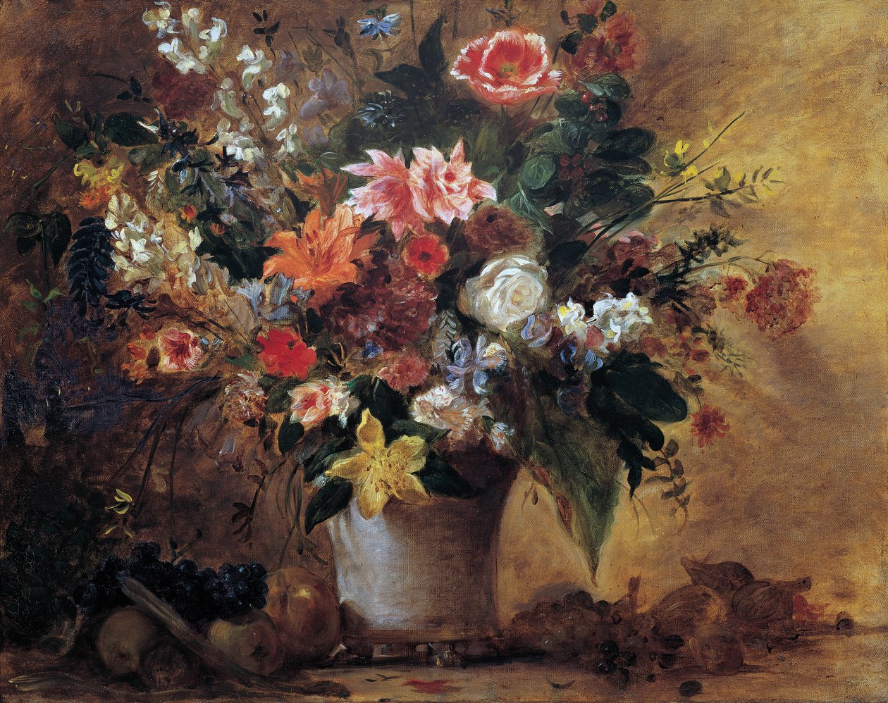blomsterstilleben av Eugène Delacroix
