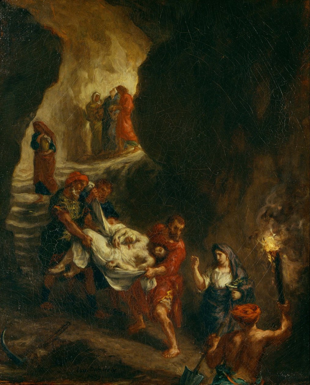 Kristus ble båret ned til graven av Ferdinand Victor Eugene Delacroix