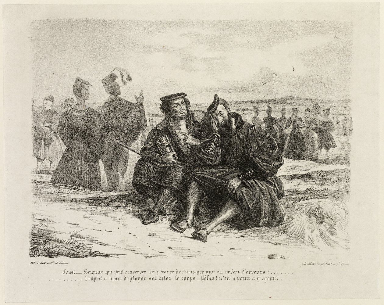 Faust og Wagner av Eugène Delacroix