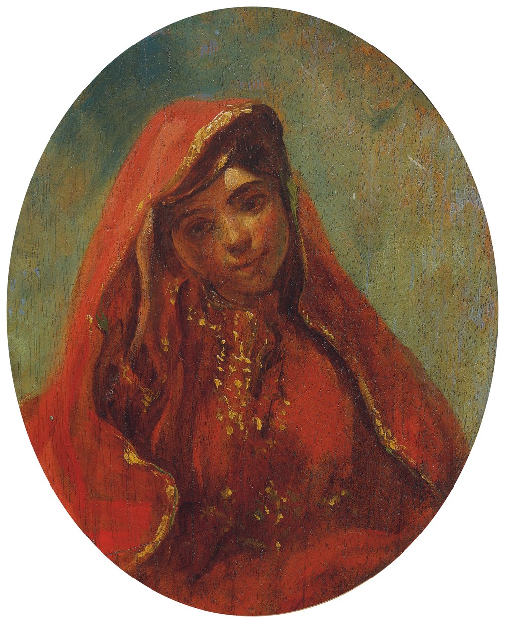 Halvfigur av en marokkansk kvinne av Eugène Delacroix