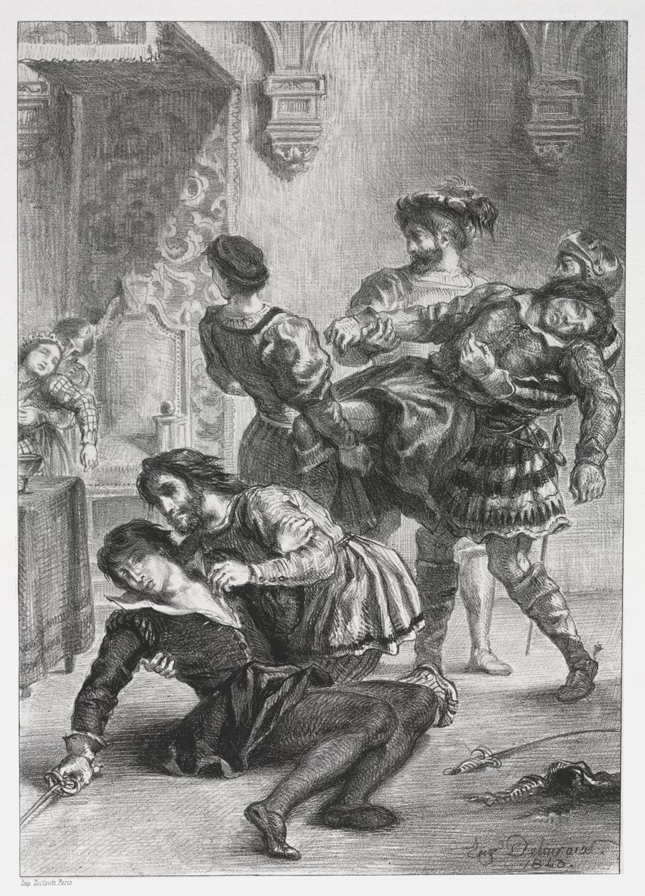 Hamlet: Hamlets død av Eugène Delacroix
