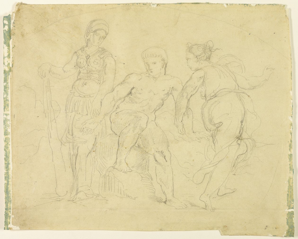 Hercules mellom dyd og last av Eugène Delacroix