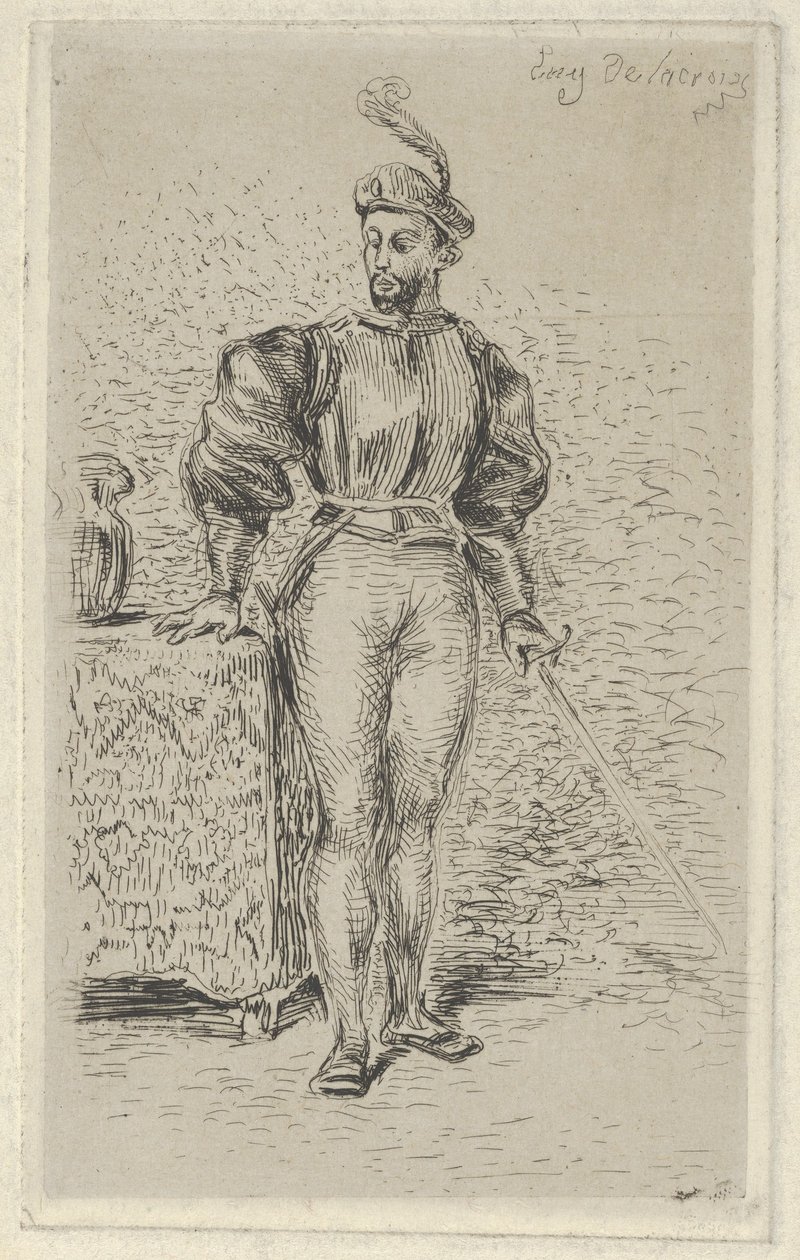 Man at Arms, 1833., 1833. av Eugène Delacroix
