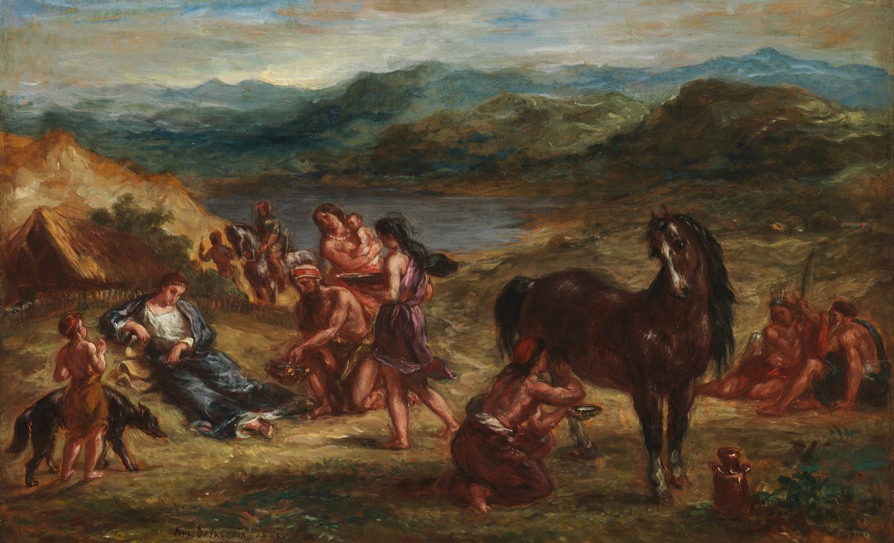 Ovid blant skyterne, 1862. av Ferdinand Victor Eugene Delacroix
