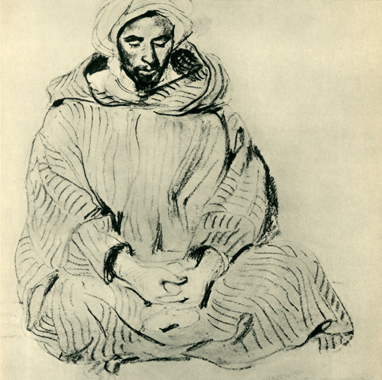 Praying Arab, 1832, 1943. av Ferdinand Victor Eugene Delacroix