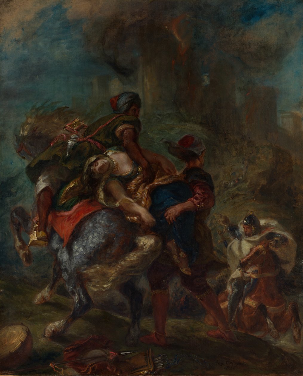 Bortføringen av Rebecca, 1846. av Ferdinand Victor Eugene Delacroix