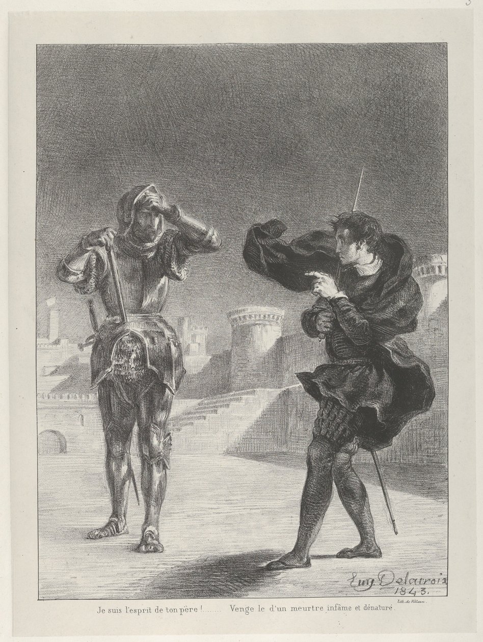 The Ghost on the Terrace, 1843., 1843. av Eugène Delacroix