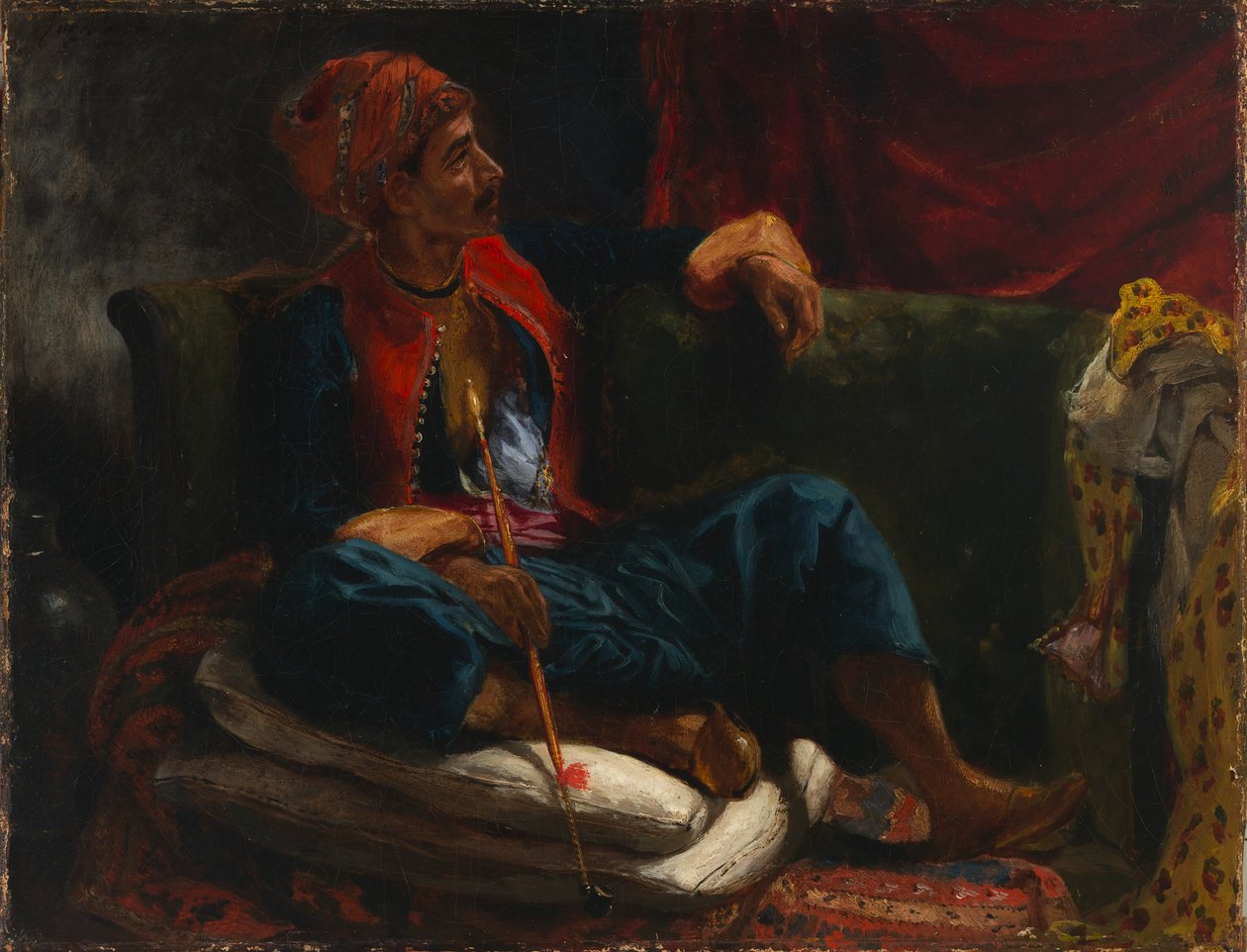 The Smoker, 1800-tallet. av Eugène Delacroix