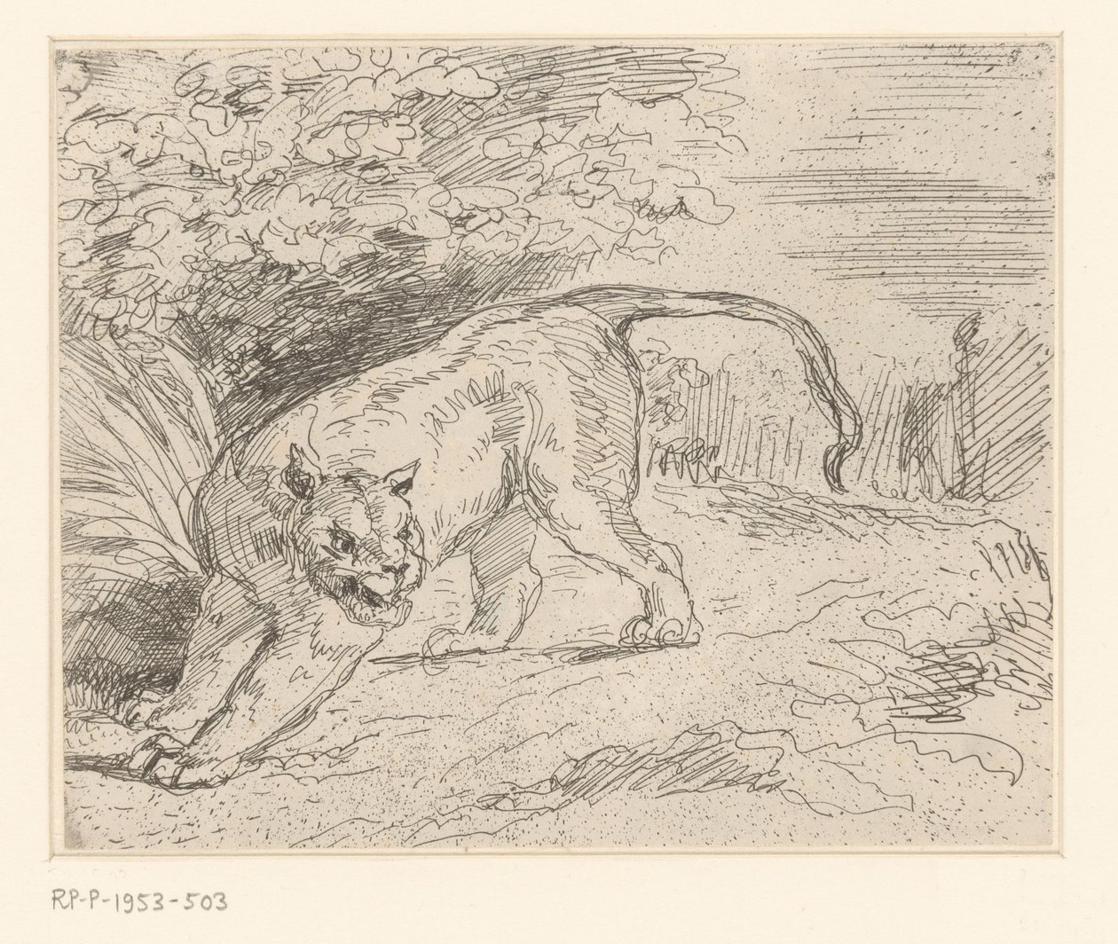 Tijger Tiger i stopp av Eugène Delacroix