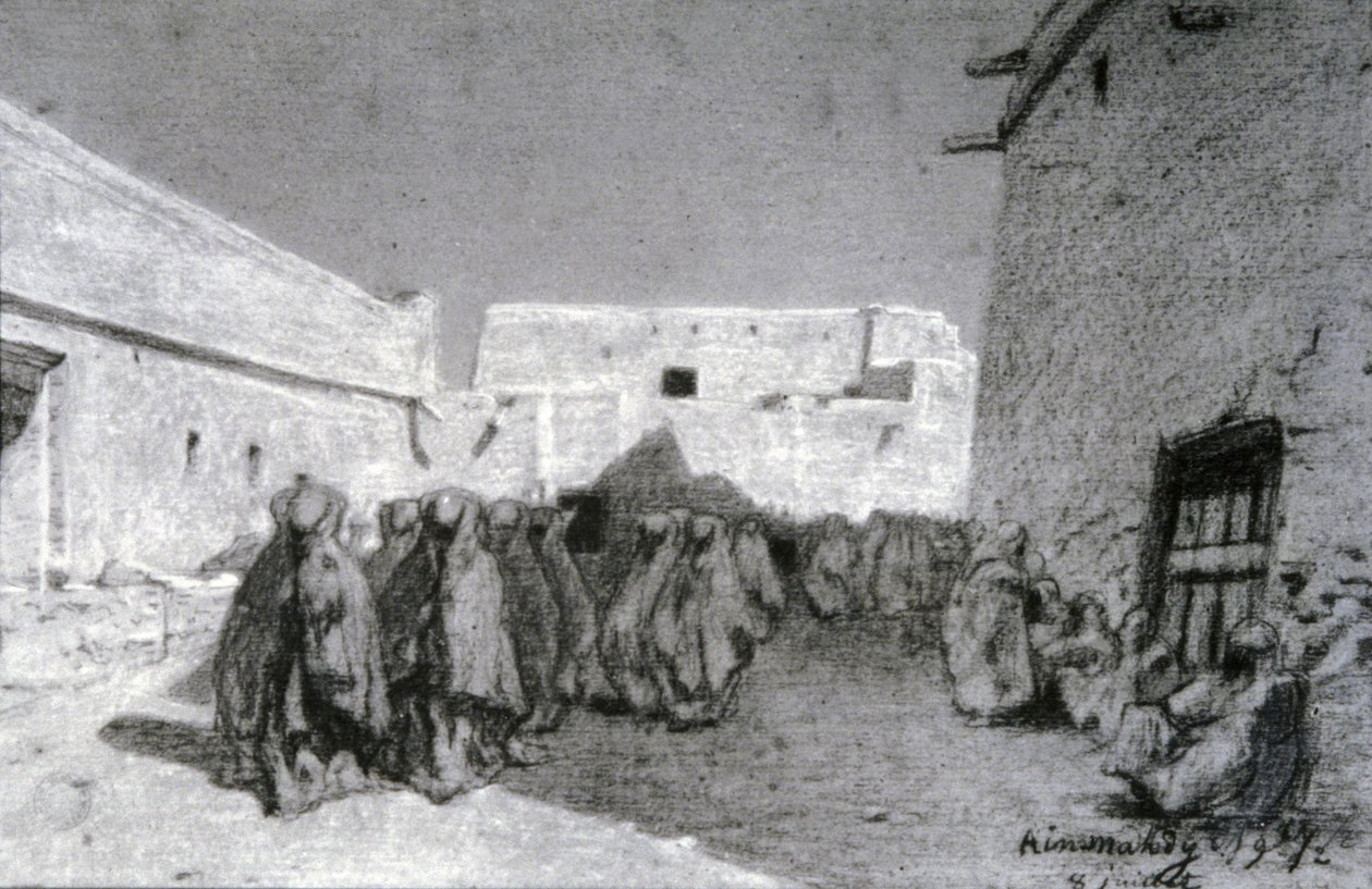 Prosesjon i en landsby i Sahel av Eugène Fromentin