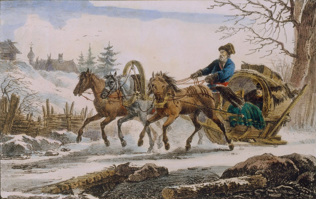 Kibitka, 1820 av Eugéne Pluchart