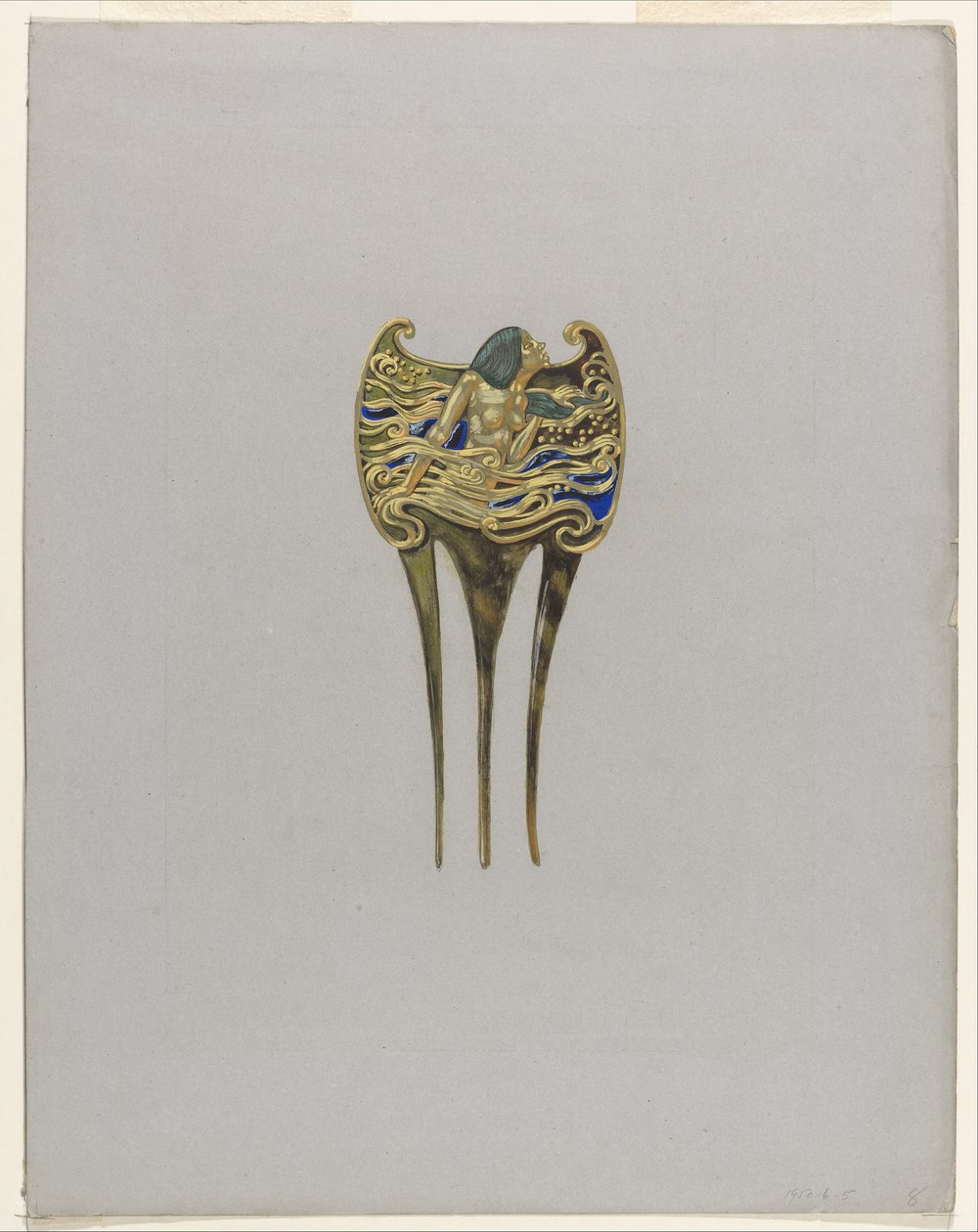 Design for en nymfekam av Eugene Grasset