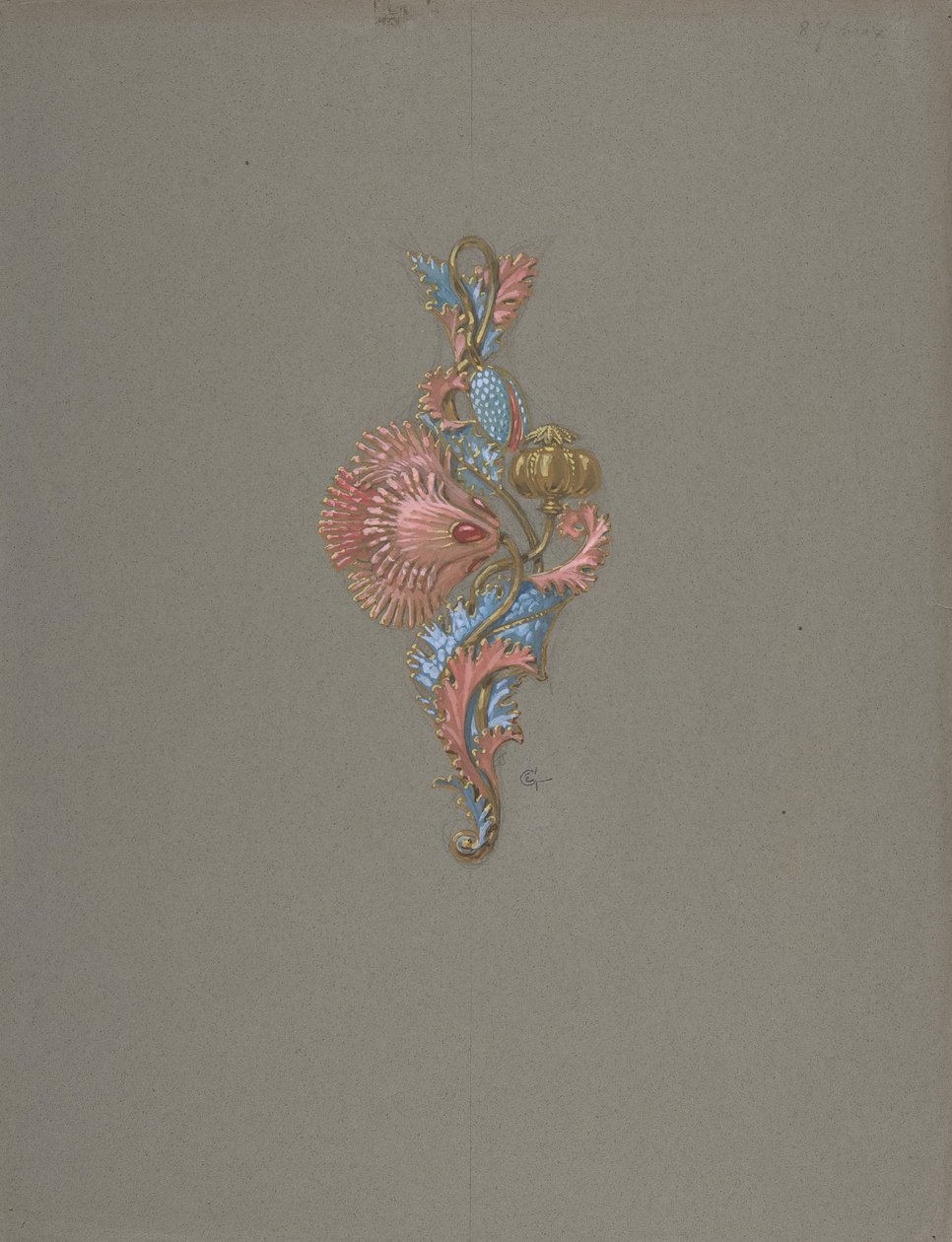 Design for et anheng, . av Eugene Grasset