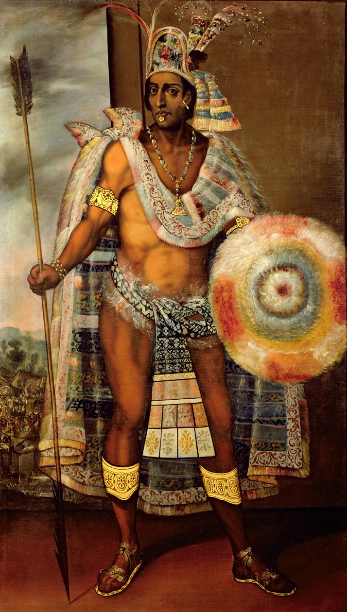 Portrett av Montezuma II av European School