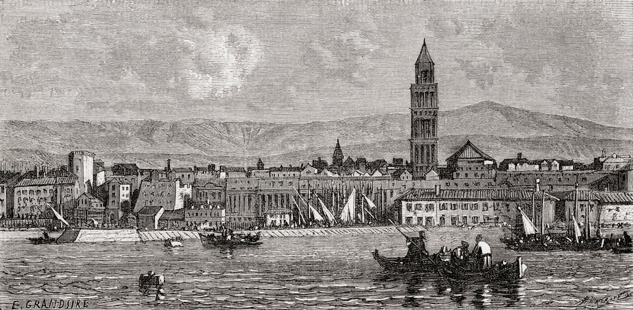 Split, Kroatia, fra 