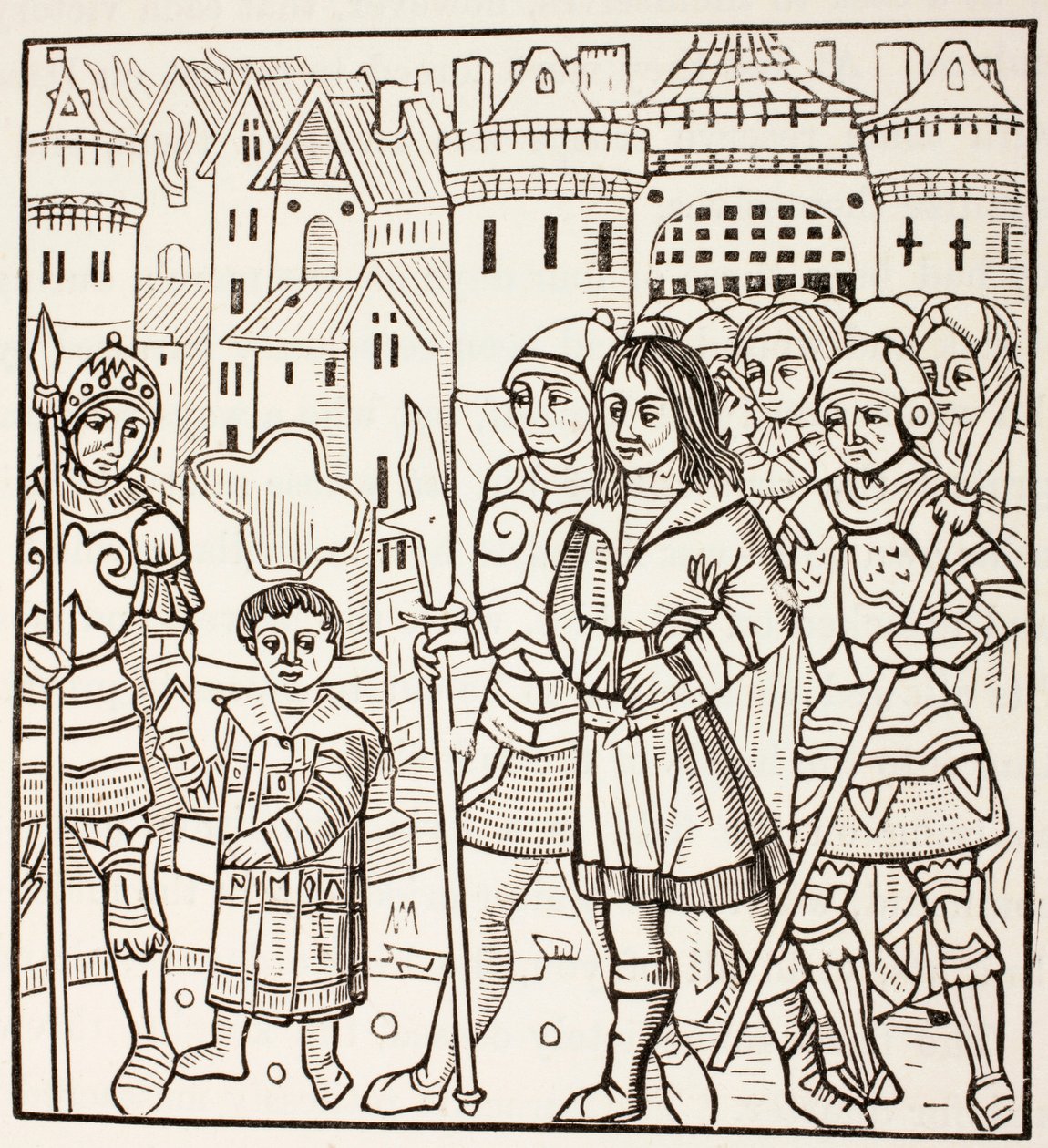 St. Louis, kong Louis IX av Frankrike tatt til fange av saracenerne etter slaget ved Fariskur, ca. 1880 av European School