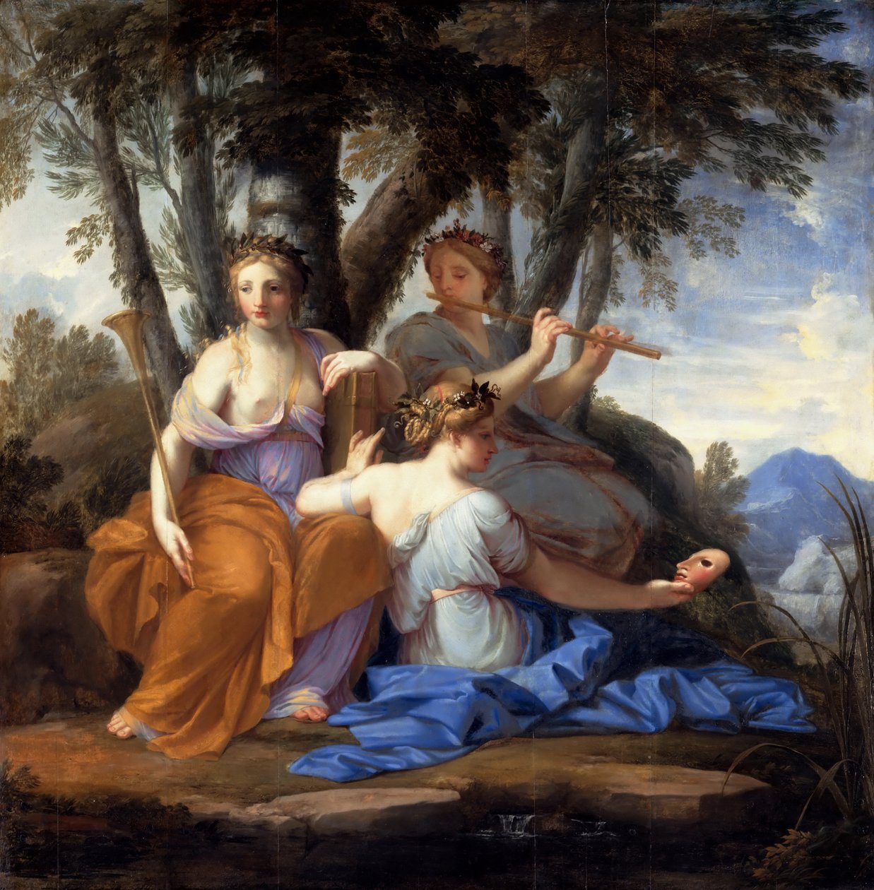 Musene Clio, Euterpe og Thalia av Eustache Le Sueur