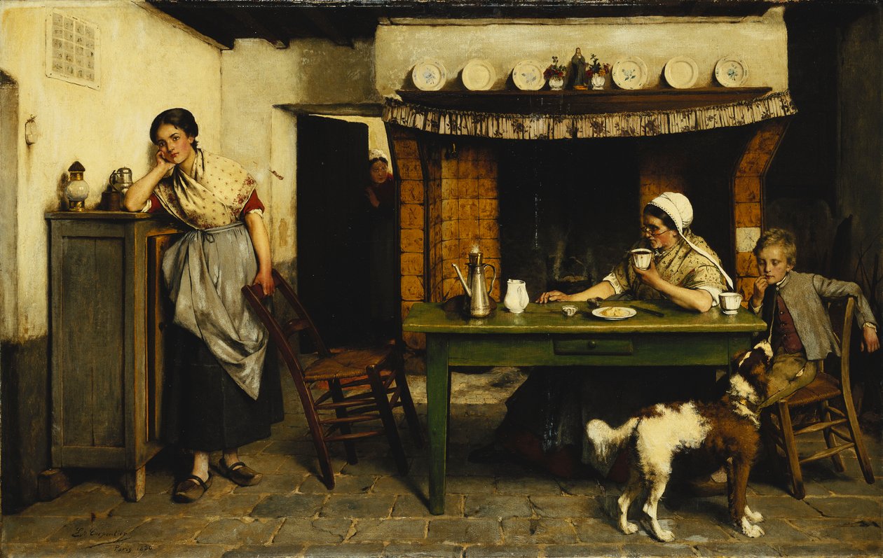 Kjærlighetens distraksjon, 1880 av Evariste Carpentier