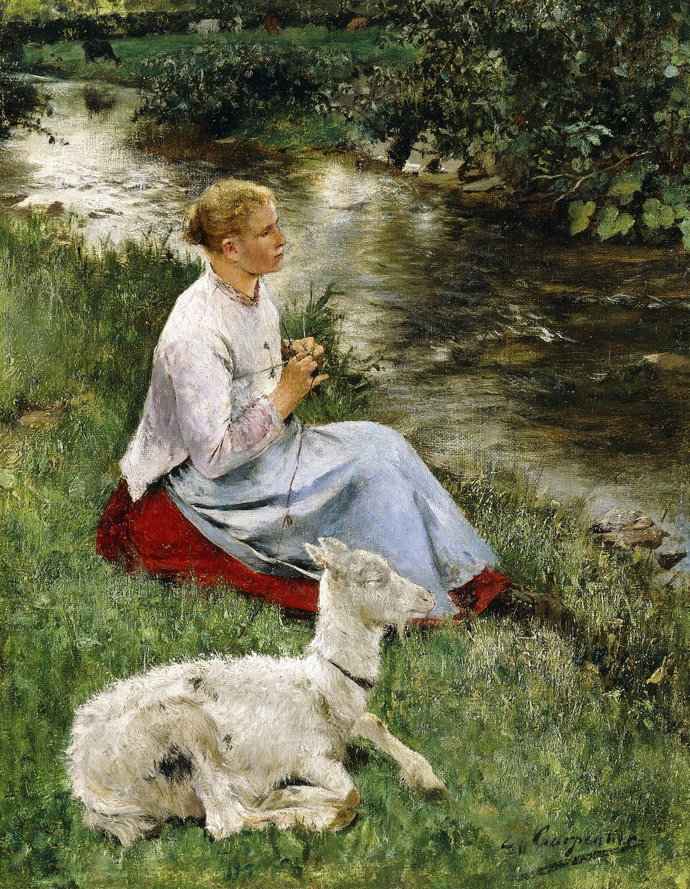 Den unge gjeterinnen, av Evariste Carpentier