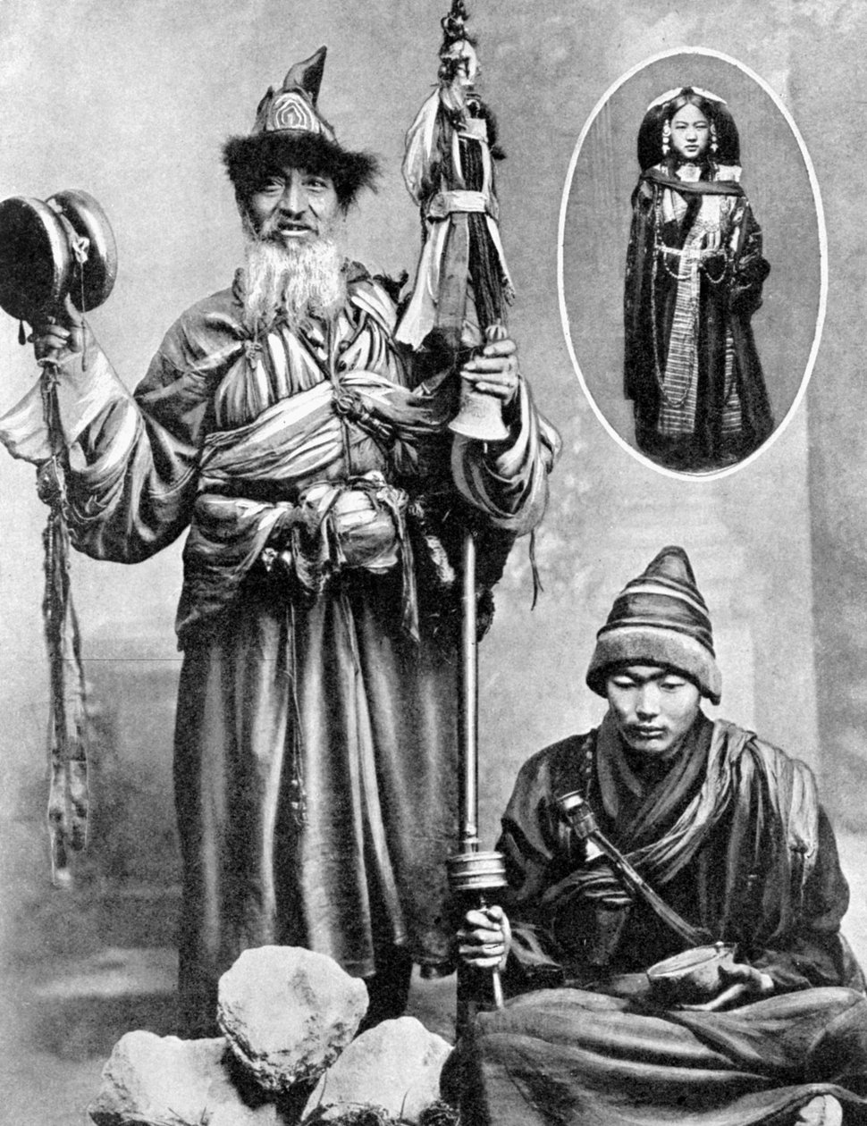 Tibetanske prester, 1936. av Ewing Galloway