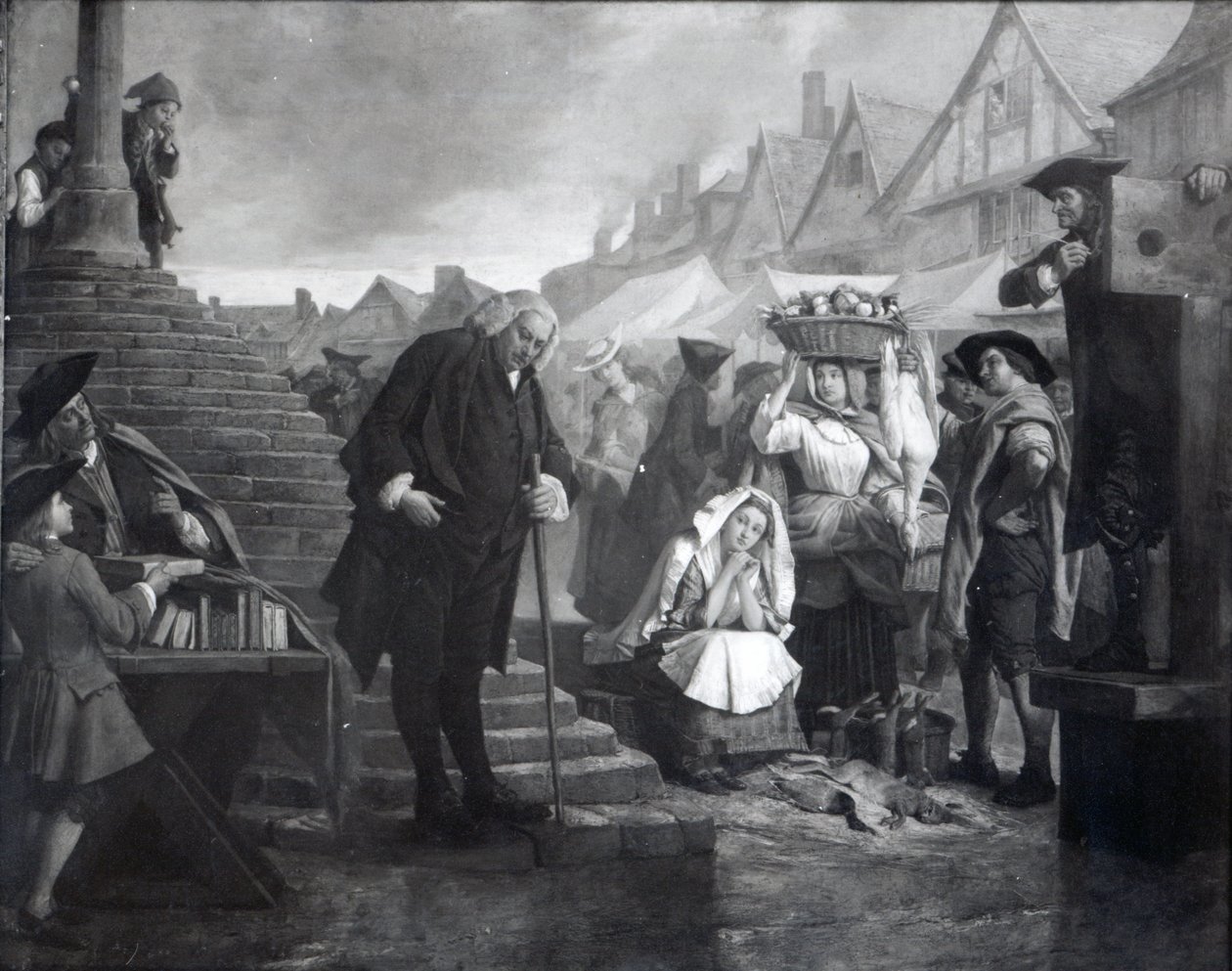 Dr. Johnson gjorde bot på markedsplassen i Uttoxeter, 1869 av Eyre Crowe