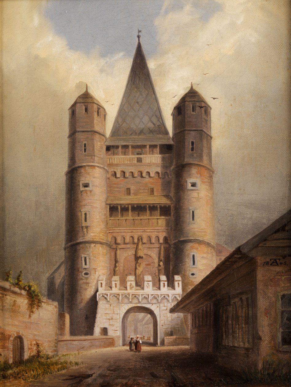 Spalentor i Basel av F. A. Zeuschner