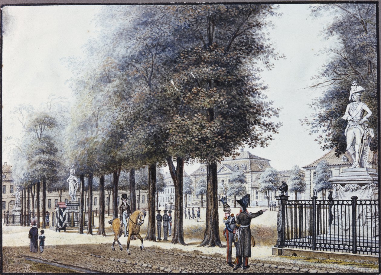 Wilhelmplatz, Berlin (wc på papir) av F.A. Calau
