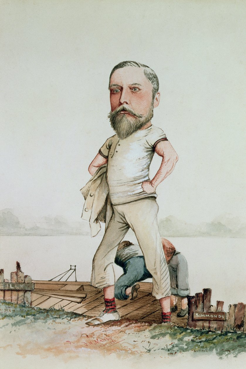 En rotype, karikatur av Edward VII (1841-1910) 1880 av F.H. Manby