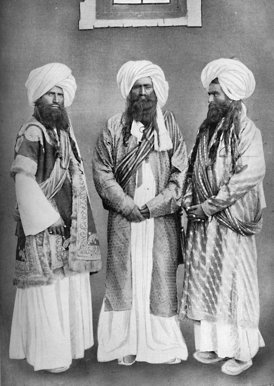 Tre Balochi-høvdinger, 1902 av F. Bremner