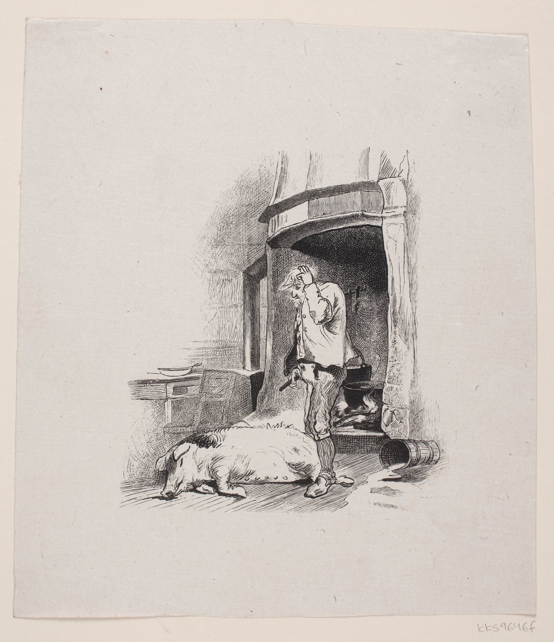 Illustrasjon for "Mannen som skulle ta seg av huset" av F. Hendriksen