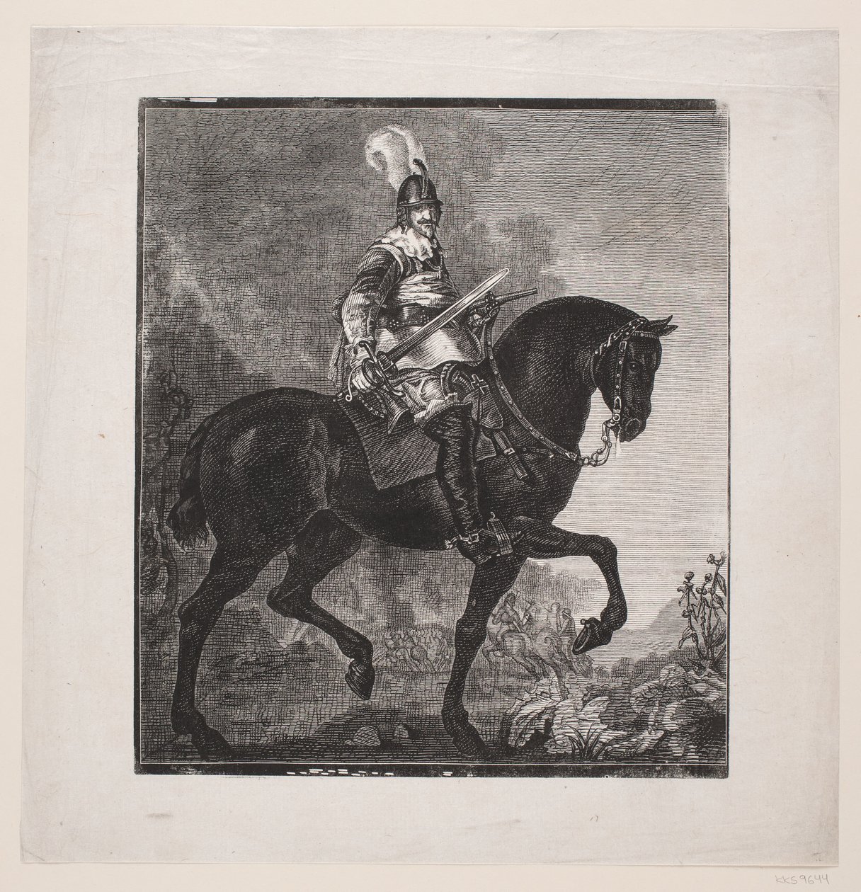 Karel van Mander: Christian IV til hest av F. Hendriksen