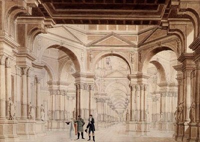 Et klassisk skulpturgalleri av F. Schuster