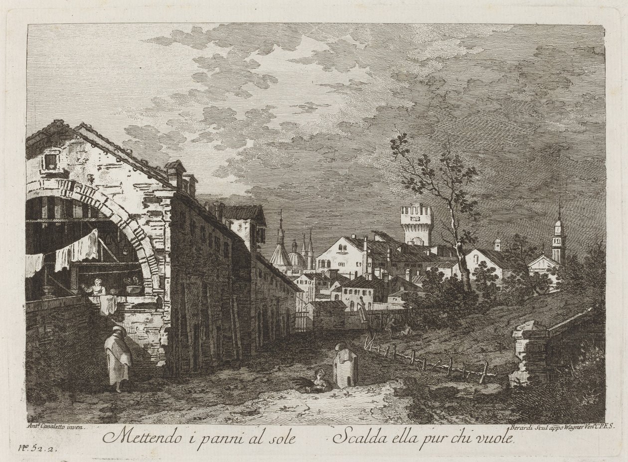 Legger klærne... av Fabio Berardi after Canaletto